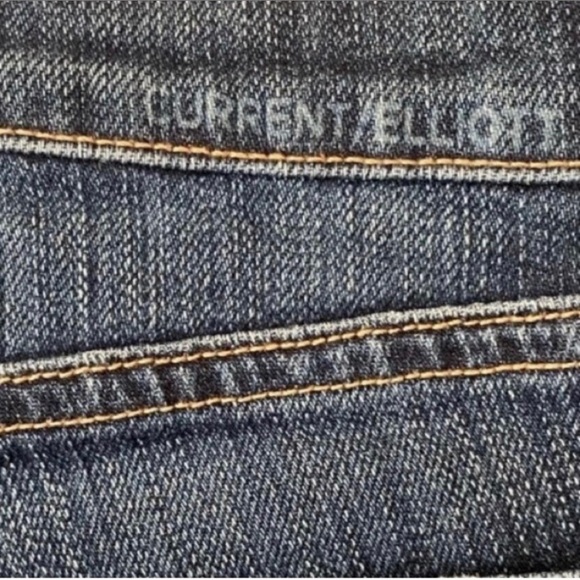 Current/Elliott Mid Rise Straight Jean - Picture 7 of 8